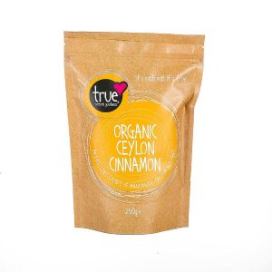 TRUE NATURAL ORGANIC CEYLON CINNAMON 250G POUCH