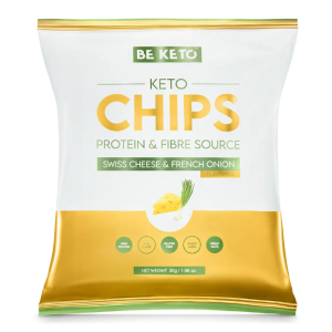 BeKeto Keto Chips – Swiss Cheese & French Onion 30g