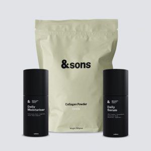 AndSons Healthy Skin Kit For Men (Moisturiser + Vitamin C Serum + Collagen Powder)